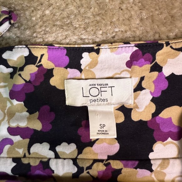 Ann Taylor LOFT Floral Tank Dress Petite Small PS Women's Sleeveless E426 - Picture 9 of 13